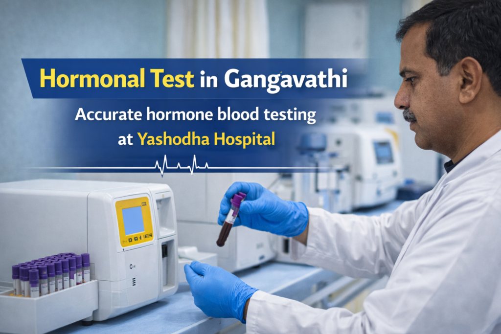 Hormonal Test in Gangavathi through accurate hormone blood testing at Yashodha Hospital